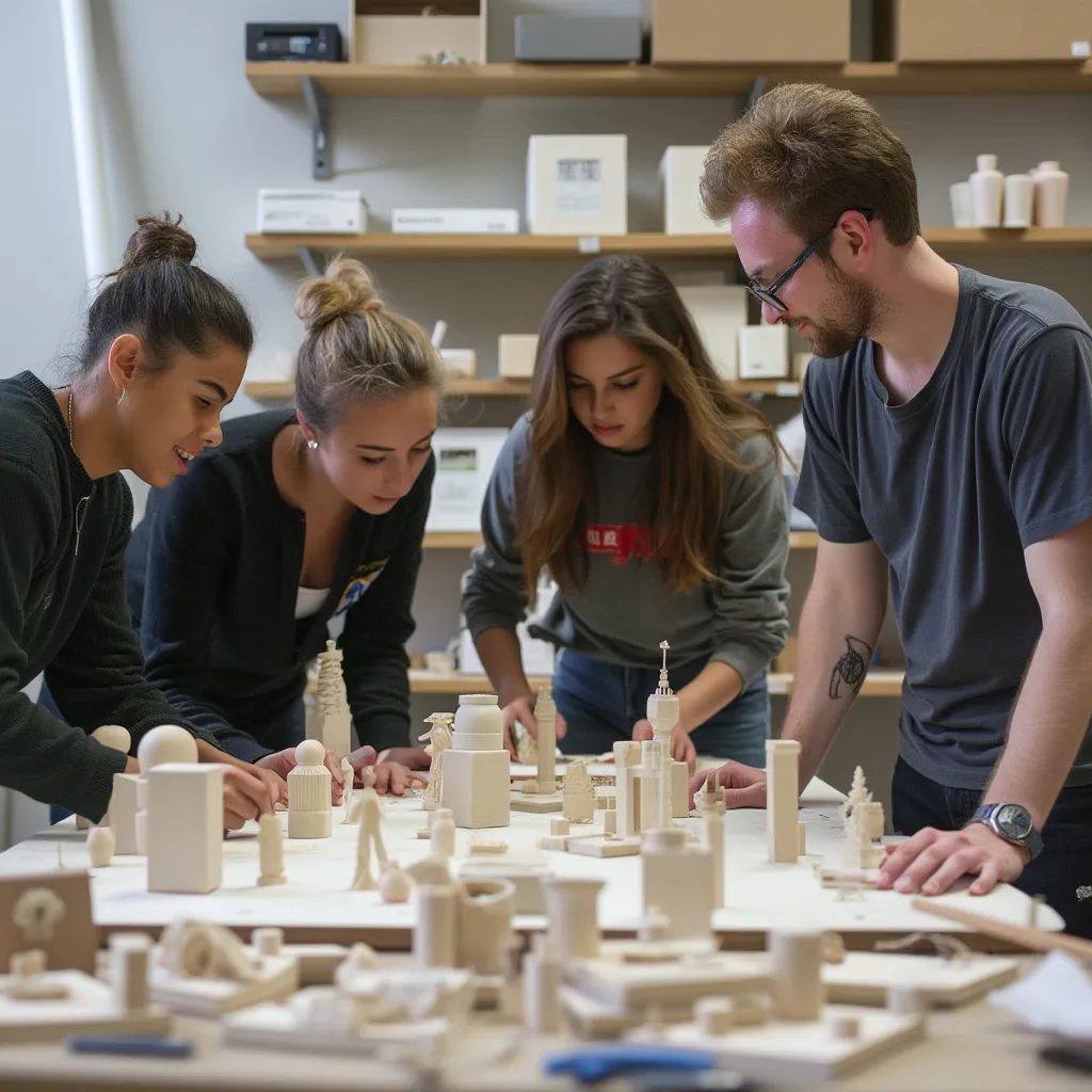 Estudiantes en taller de diseño